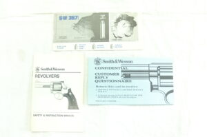 LIBRETTI E DOCUMENTAZIONE VINTAGE SMITH&WESSON