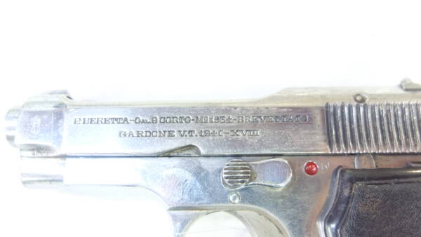 P.BERETTA MOD.1934 CAL.9CORTO REGIO ESERCITO DEL 1940-XVIII IN VERSIONE NICHELATA - immagine 2
